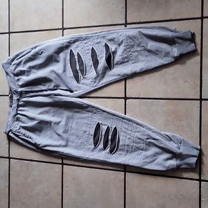 Mens distressed joggers